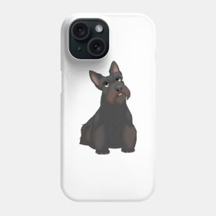 Black Scottish Terrier Dog Phone Case