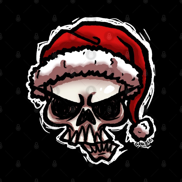 Christmas Skull by Jan Grackle