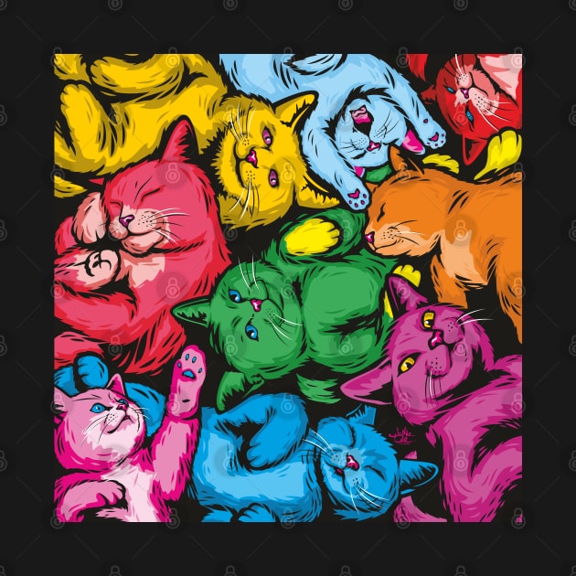 Jellybean Cats by Jamie Lee Art