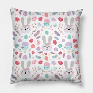 Easter Eggs and Bunnies | Happy Easter Pillow