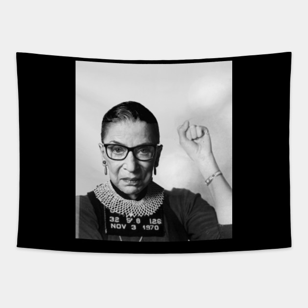 Ruth Bader Ginsburg In Space Mug Shot Rbg Tapisserie Teepublic De