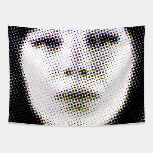 Anna Karina 60s Halftone Style Design Tapestry