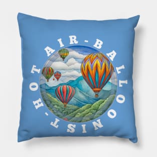 Hot Air Balloonist Now Aeronaut Hot Air Balloon Pillow