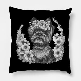 Yorkie Delight - Tiny but Mighty Charm Pillow