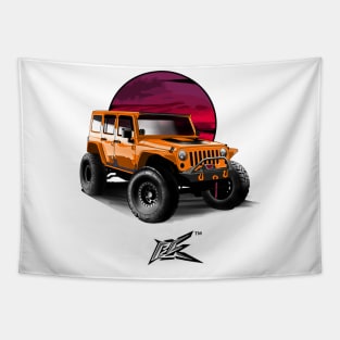 jeep wrangler rubicon orange Tapestry