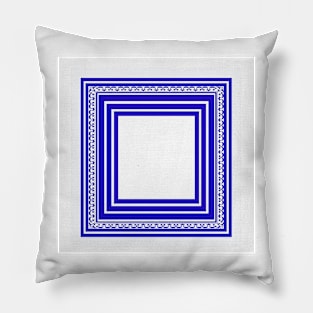 Blue Lines Geometric Abstract Pattern Pillow