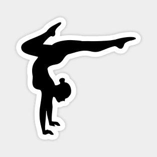 Contortionist Black and White Silhouette Magnet