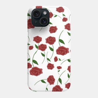 Red roses fun pattern Phone Case