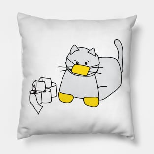 Corona Cat Yellow Pillow