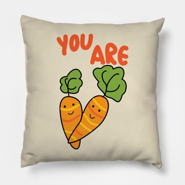 you are correct cute carrot pun Pillow by 4wardlabel