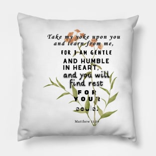 Matthew 11:29 Pillow