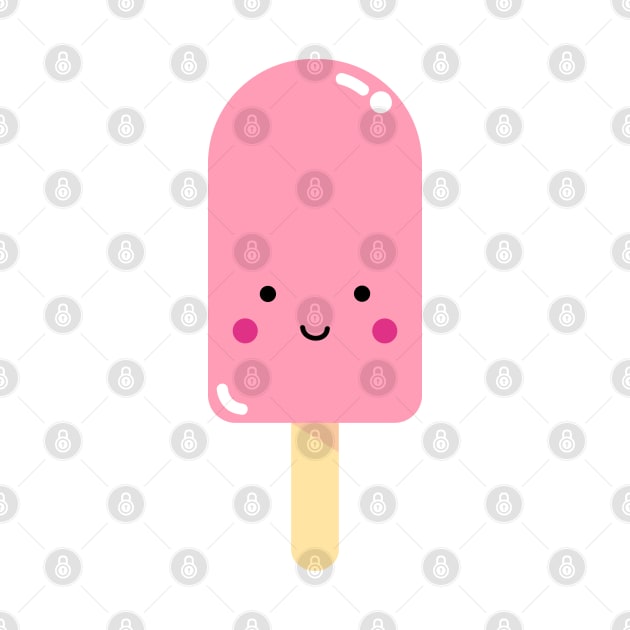 Pink Kawaii Ice Pop by designminds1