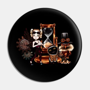 Cute little steampunk friends Pin