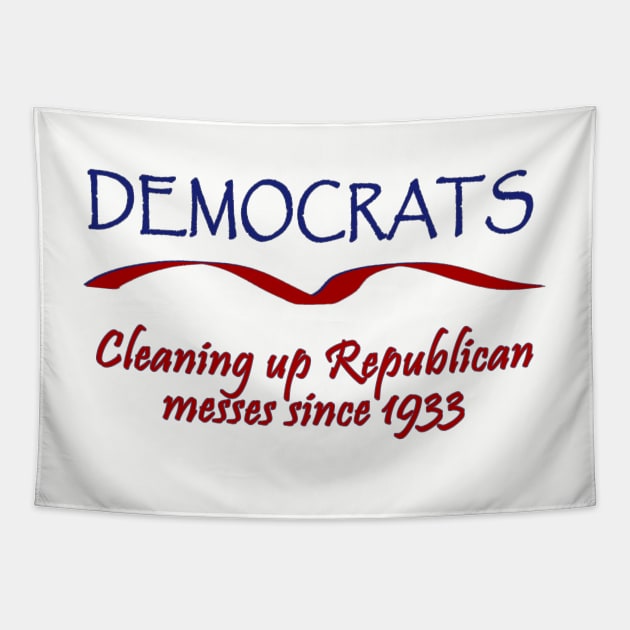 Funny Democrats Political Tee Tapestry by DISmithArt
