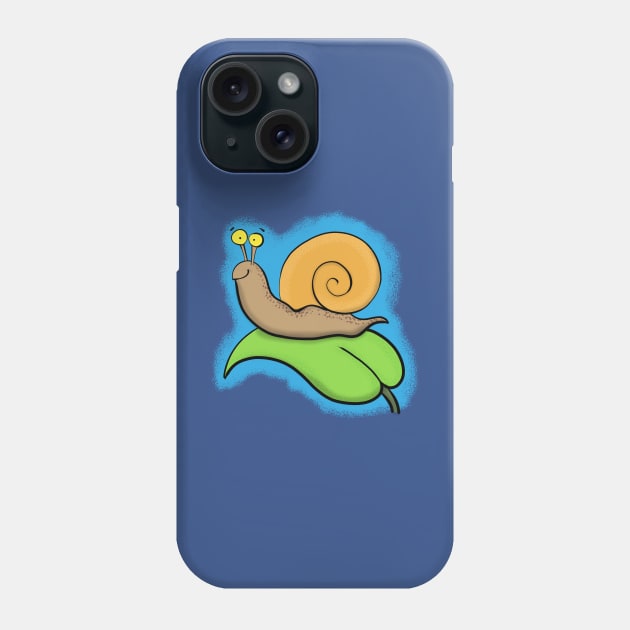 Cute, happy, colourful snail cartoon Phone Case by FrogFactory