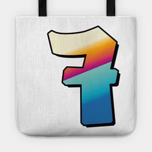 Number 7, Seven - beach colors Tote