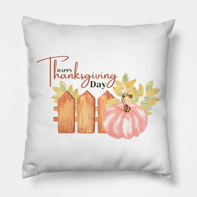 Bountiful Gratitude: Thanksgiving Day Celebration Pillow by neverland-gifts