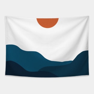 Canvass Sunset or Sunrise and Sea Tapestry