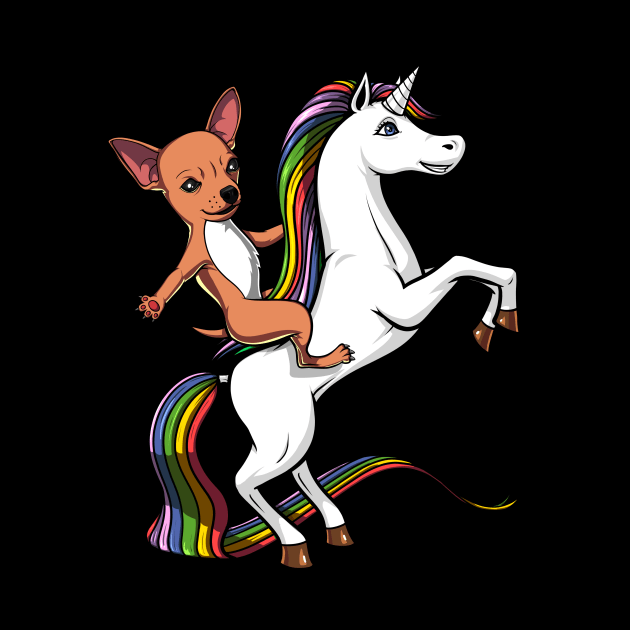 Chihuahua Dog Riding Unicorn by underheaven