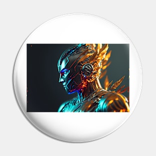 Living Life In Colour Series - Golden Cyborg Pin