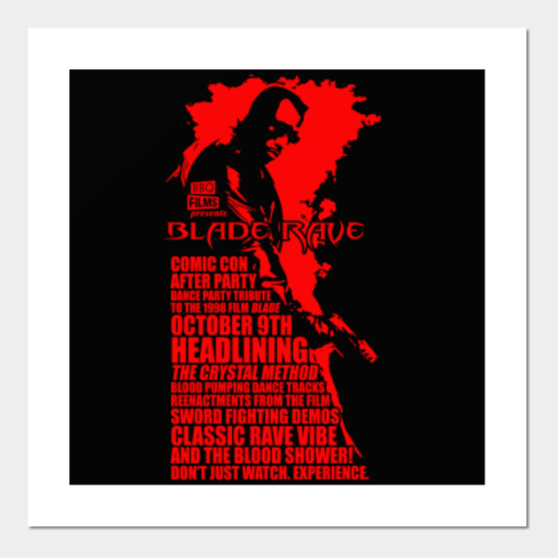 Blade Rave After Party Dracula Poster Und Kunst Teepublic De