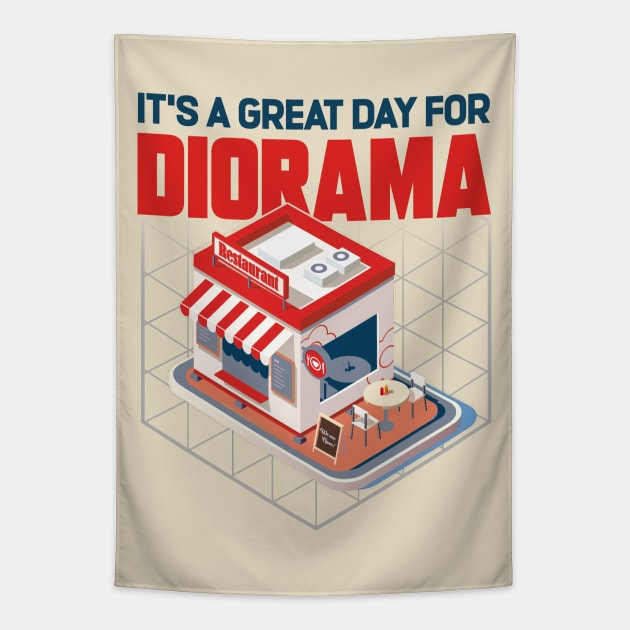 It's A Great Day For Diorama Tapestry by Issho Ni