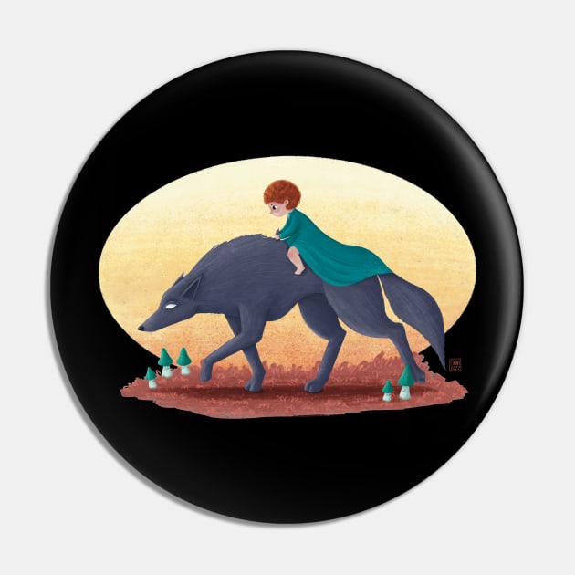 Protecting Beast Pin by Emma Wiklund Art