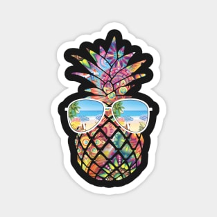 Pineapple With Sunglasses Magnet