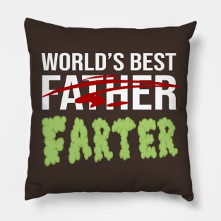 Worlds Best Father Farter Joke Gift Pillow