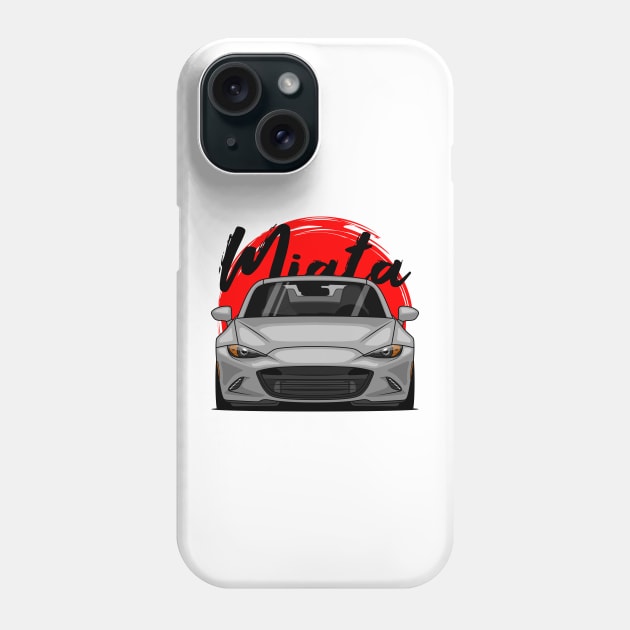 Silver Miata MX5 ND Phone Case by GoldenTuners