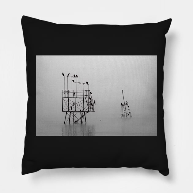 Out of time, out of space Pillow by Cretense72