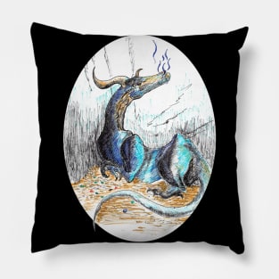 Dragon's loot pile - vintage fantasy inspired designs Pillow