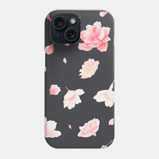 Dancing among the sakura petals - Dark background Phone Case