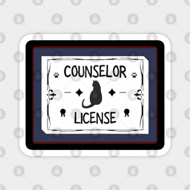 Counselor cat doctor Magnet by TH VECTORS