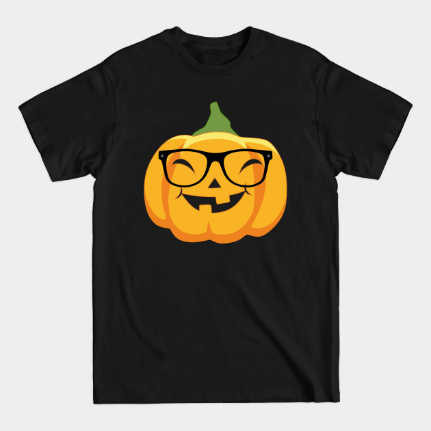 Discover Nerdy Pumpkin Emoji Nerd Glasses Halloween - Nerdy Pumpkin Emoji Nerd Glasses Hallow - T-Shirt