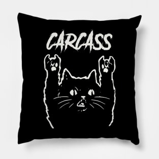 carcass metal cat Pillow