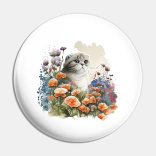 Scottish Fold Cat Pin