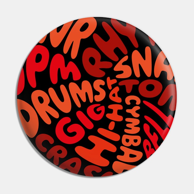 I love drums. Red heart. Pin by I-dsgn