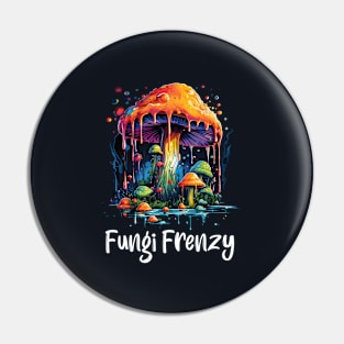 Fungi Frenzy: Whimsical Mushroom Design Pin