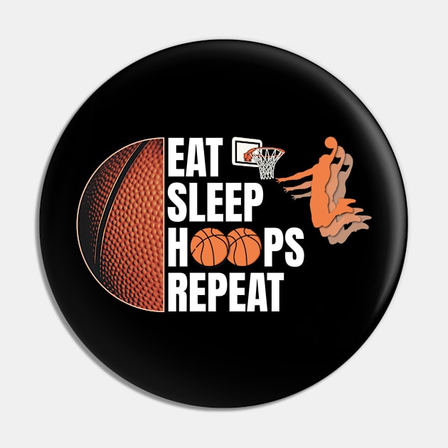 Eat Sleep Hoops Repeat Pin by Spark of Geniuz