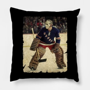 Ed Giacomin, 1970 in New York Rangers Pillow