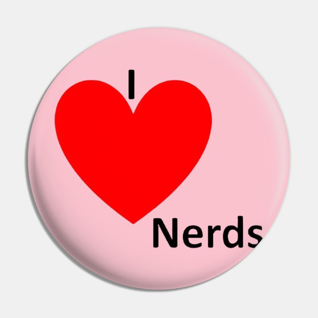 I Love nerds Pin by Seven Circles