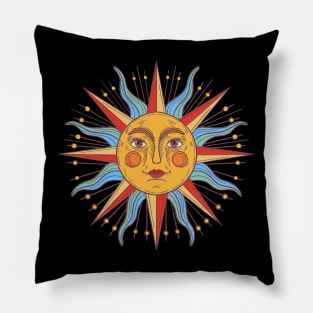 Classic style sun face design Pillow