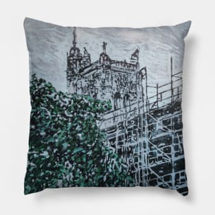 Notre Dame de Paris painting Pillow