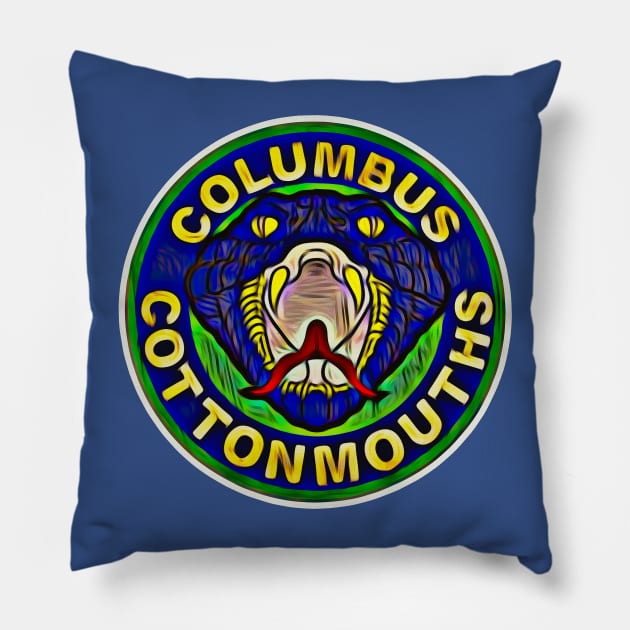 Columbus Cottonmouths Hockey Pillow by Kitta’s Shop