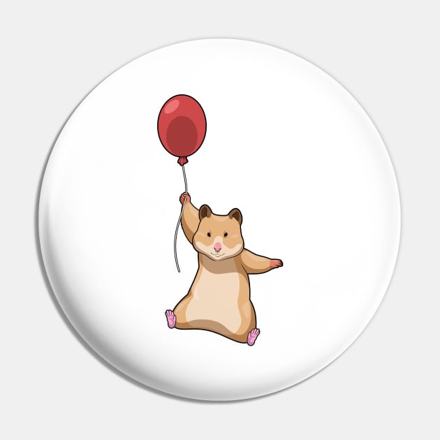 Hamster Balloon Pin by Markus Schnabel