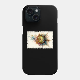 Abstract Watercolor Fibonacci Sequence Phone Case