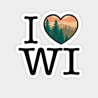 I Heart/Love Wisconsin Magnet