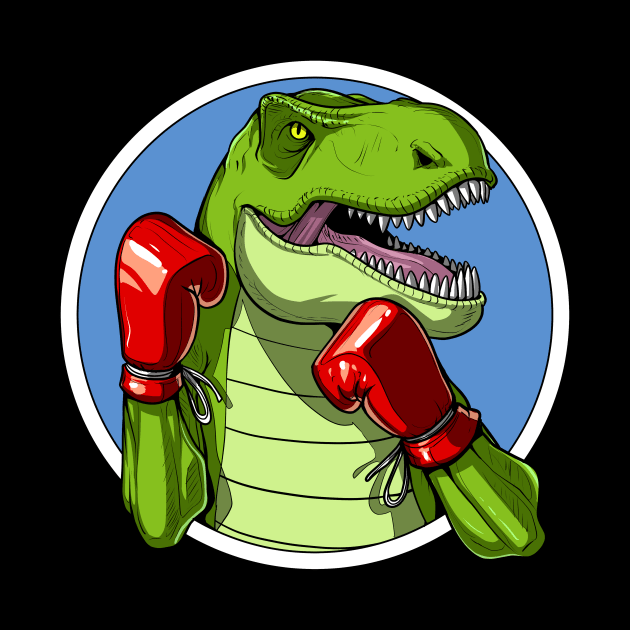 T-Rex Dinosaur Boxing by underheaven