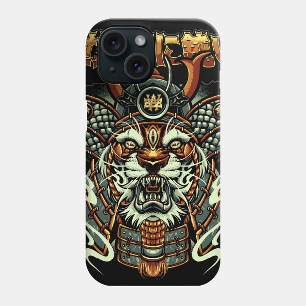 Tiger Samurai Phone Case by Future Vision Studio